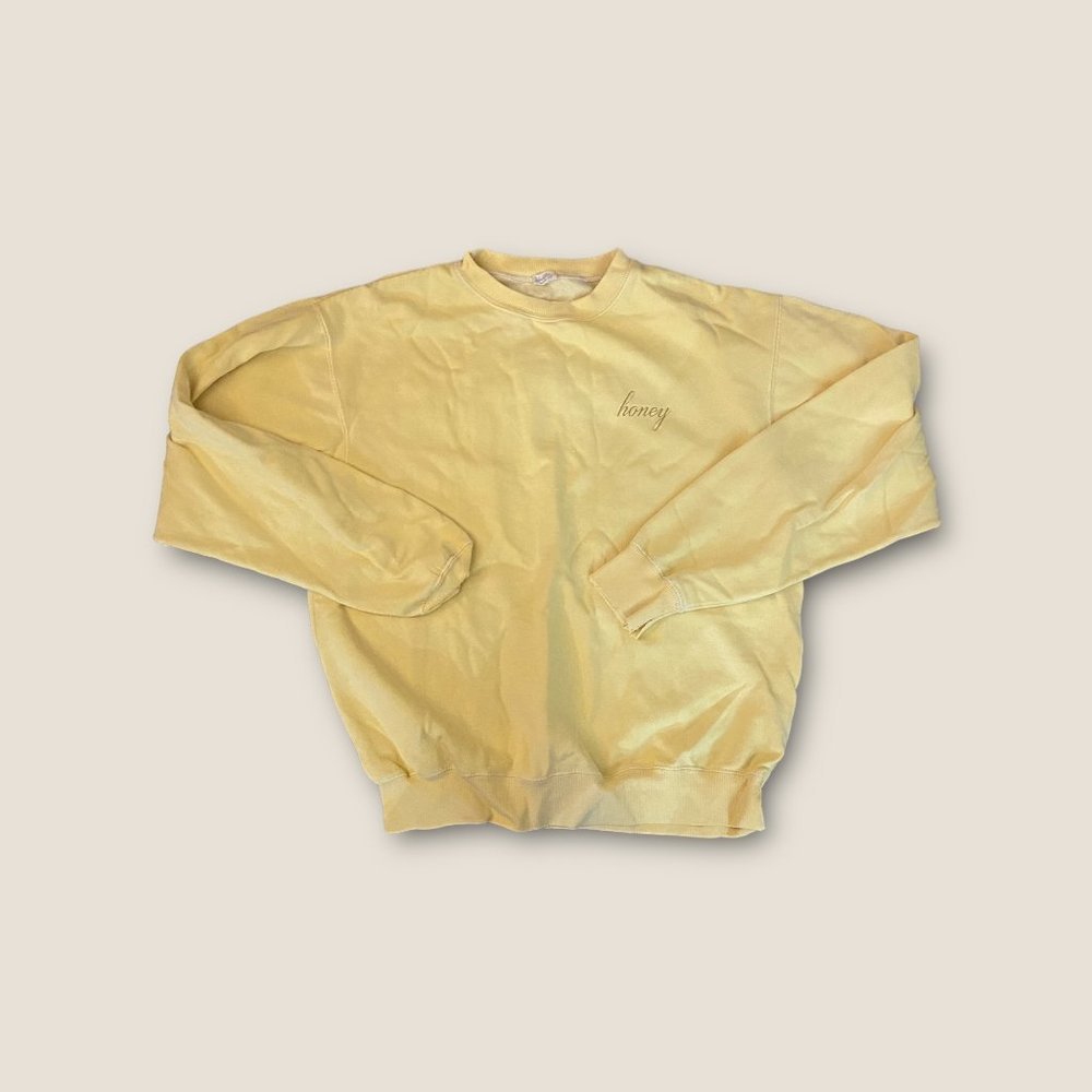 Brandy Melville Yellow 'Honey' Sweatshirt